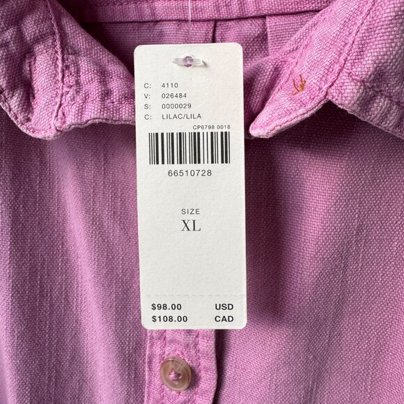NWT Anthropologie - Pilcro Relaxed Oxford Lilac Buttondown - Women's X-Large - Picture 8 of 16
